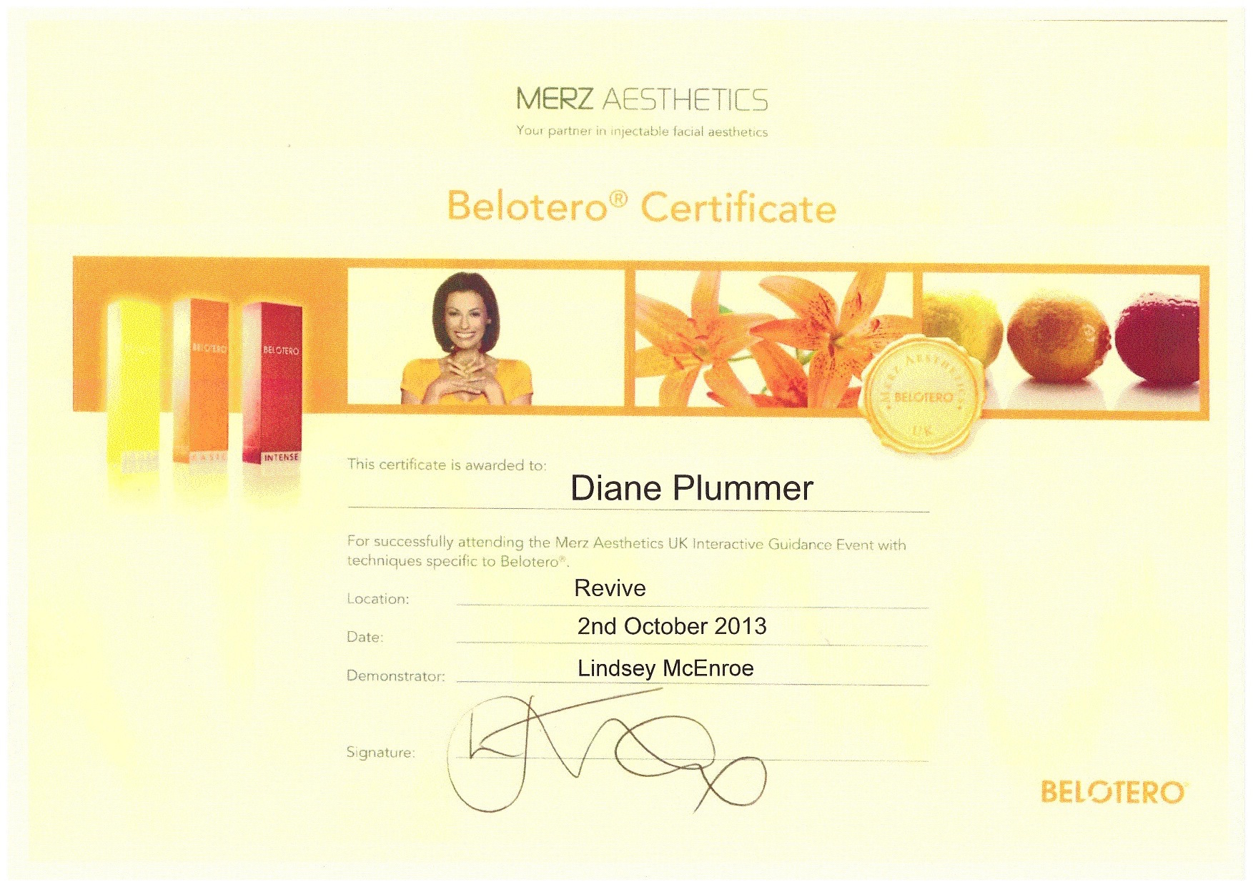 Merz Aesthetics - Belotero certification