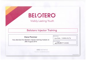 Belotero dermal fillers advanced injector training successfully completed by Diane Plummer Revive Aesthetics