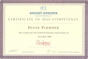 Sculptra training programme successfully completed by Diane Plummer - Revive Aesthetics